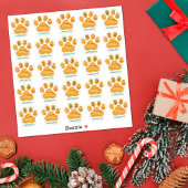 Sticker 25 Jours personnalisés de Décembre Chien Paw Avent