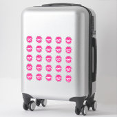 Sticker 25 marques de baiser Fuchsia Lipstick (Sur valise)