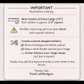 Sticker 25 Square Individual Custom Photo/Image Collage 