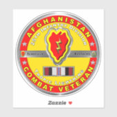Sticker 25e division d'infanterie Afghanistan Vétéran (Feuille)