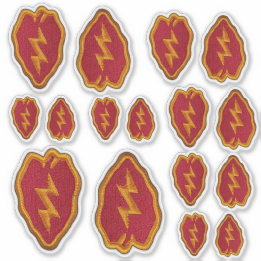 Sticker 25e FNI Division d'infanterie Big Red 1 Contour (Devant)