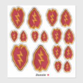 Sticker 25e FNI Division d'infanterie Big Red 1 Contour (Feuille)