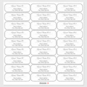 Sticker 27 Custom Clear or White Wedding Guest Address  (Feuille)