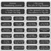 Sticker 28 Affirmations Modèle Pour Manifestation | CARRÉ (Devant)