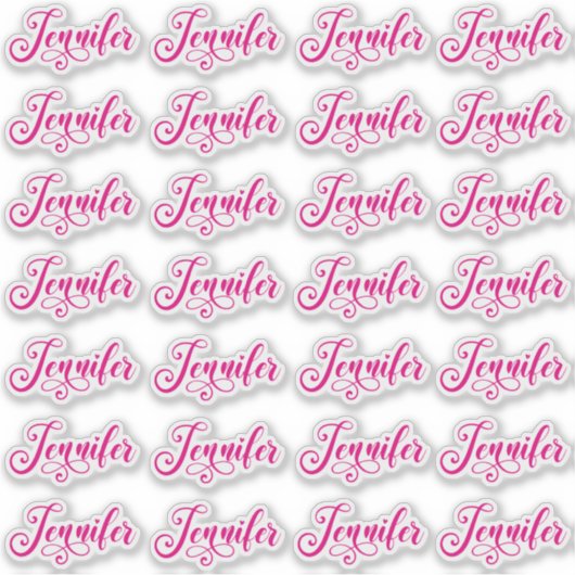 Sticker 28 Jennifer décorative rose chaud (Devant)