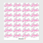 Sticker 28 Jennifer décorative rose chaud (Feuille)
