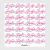 Sticker 28 Rose Chaud Décoratif Jennifer (Feuille)