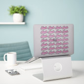 Sticker 28 Rose Chaud Décoratif Jennifer (Ordinateur portable sur le bureau)