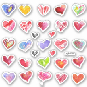 Sticker 29 Love Heart Designs