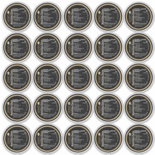 Sticker 2,5" Honey Nutrition Facts Fleur sauvage Black Dai