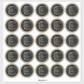 Sticker 2,5" Manuka Honey Black Gold Honey Valeur nutritiv (Feuille)