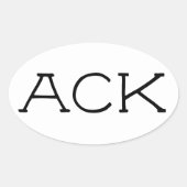 Sticker 2 de nappe "ACK" (Devant)