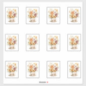 Sticker 2 Tasse de fleurs (Feuille)