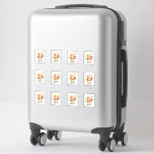 Sticker 2 Tasse de fleurs (Sur valise)