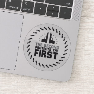 Sticker 2A Deuxième amendement protège la première arme à