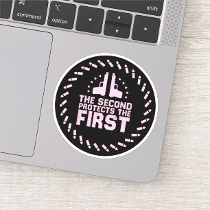 Sticker 2A  Deuxième protège le premier pistolet rose de l