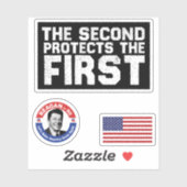 Sticker 2A Le deuxième protège le premier pistolet libre d (Feuille)