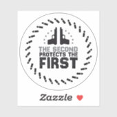 Sticker 2A Seconde protège le premier pistolet libre d'exp (Feuille)