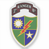 Sticker 2e Bataillon - 75e Régiment de Rangers (Devant)