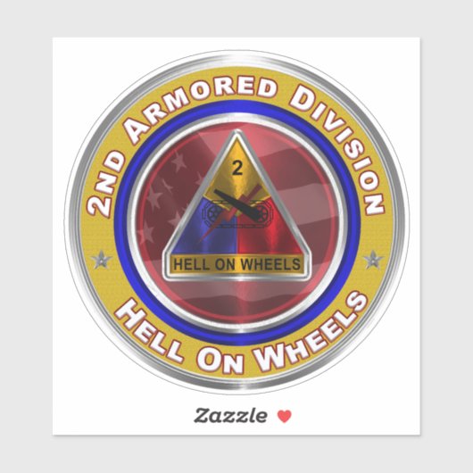 Sticker 2e division blindée (Feuille)