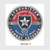 Sticker 2e division d'infanterie Afghanistan Voiture d'exp (Feuille)