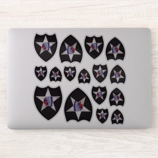 Sticker 2e division d'infanterie INF Contour à la tête ind (Ordinateur)