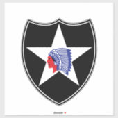 Sticker 2e division d'infanterie Patch États-Unis (Feuille)