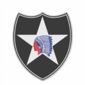 Sticker 2e division d'infanterie Patch États-Unis (Devant)