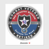 Sticker 2e division d'infanterie retraitée (Feuille)
