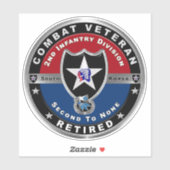 Sticker 2e Division d'infanterie Voiture de combat retrait (Feuille)