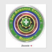 Sticker 2e Régiment de cavalerie blindée (Feuille)