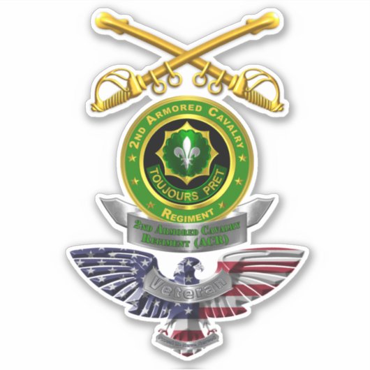 Sticker 2e Régiment de cavalerie blindée ACR (Devant)