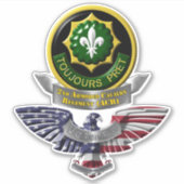 Sticker 2e voiture d'ancien combattant du régiment de cava (Devant)