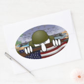 Sticker 2ème guerre mondiale Kilroy Oval (Enveloppe)