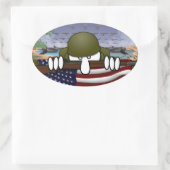 Sticker 2ème guerre mondiale Kilroy Oval (Sac)