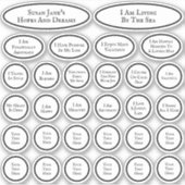 Sticker 30 Affirmations Pour L'Amour Et L'Abondance Blanc (Devant)