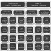 Sticker 30 Black Travel Affirmation Modèle Square (Devant)