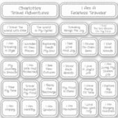 Sticker 30 Carré Voyage noir et blanc (Devant)