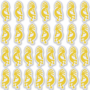 Sticker 30 Formes Kokopelli Or Modernes