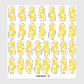Sticker 30 Formes Kokopelli Or Modernes (Feuille)