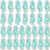 Sticker 30 Formes Kokopelli Turquoise Sud-Ouest (Devant)