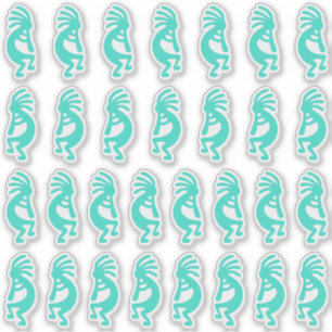 Sticker 30 Formes Kokopelli Turquoise Sud-Ouest