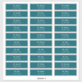 Sticker 30 Individuelle Crème Bleue Adresse de l'enveloppe (Feuille)