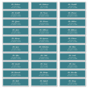 Sticker 30 Individuelle Crème Bleue Adresse de l'enveloppe