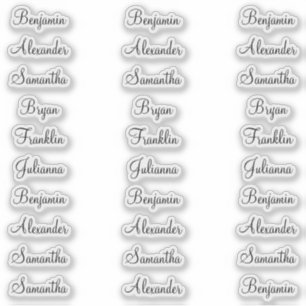 Sticker 30 Prénoms d'hôtes Moderne Élégante Calligraphie