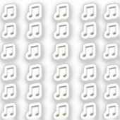 Sticker 30-Stickers Metallic Gold 3D Music Double Notes (Recto)