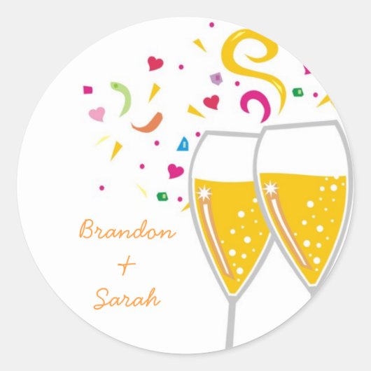 Sticker 311-Champagne Toast (Devant)