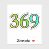 Sticker 369 Angel Number Enlightenment (Feuille)
