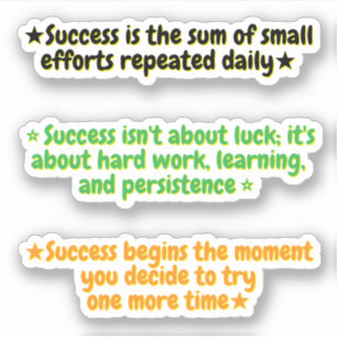 Sticker 3 citations motivantes pour la réussite   Inspiran