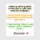 Sticker 3 Good Morning Inspirational Quotes | Motivational (Feuille)